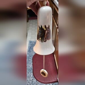 Nebraska Ceramic Bell Chime with Horse Design